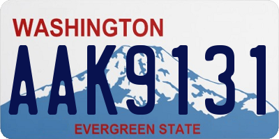 WA license plate AAK9131