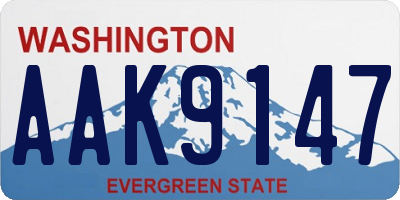 WA license plate AAK9147