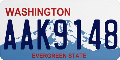 WA license plate AAK9148
