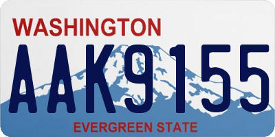 WA license plate AAK9155