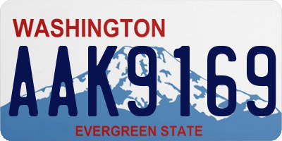 WA license plate AAK9169