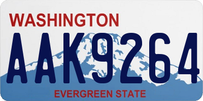 WA license plate AAK9264