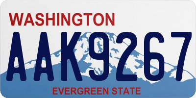WA license plate AAK9267