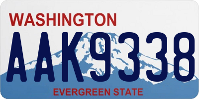 WA license plate AAK9338