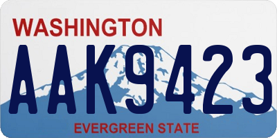 WA license plate AAK9423