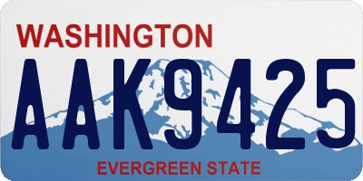 WA license plate AAK9425