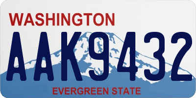 WA license plate AAK9432