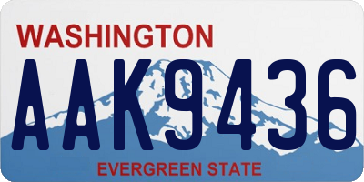 WA license plate AAK9436
