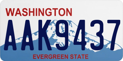 WA license plate AAK9437