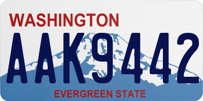 WA license plate AAK9442