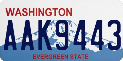 WA license plate AAK9443