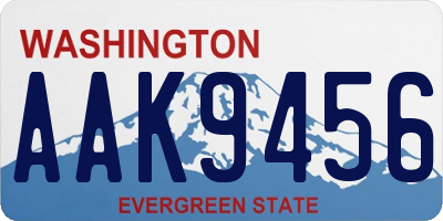 WA license plate AAK9456