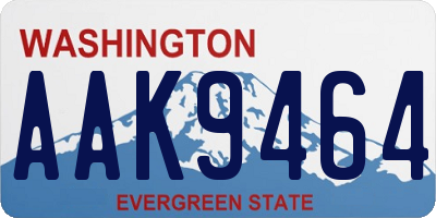 WA license plate AAK9464