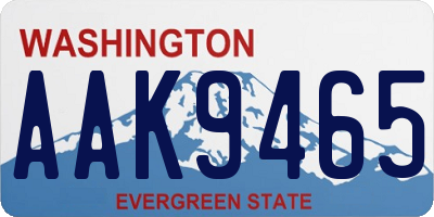 WA license plate AAK9465