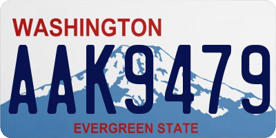 WA license plate AAK9479