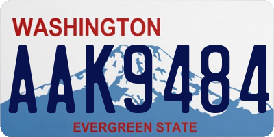 WA license plate AAK9484