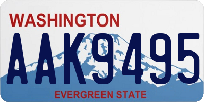 WA license plate AAK9495