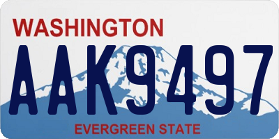 WA license plate AAK9497