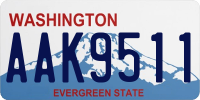 WA license plate AAK9511