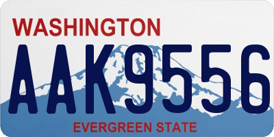 WA license plate AAK9556