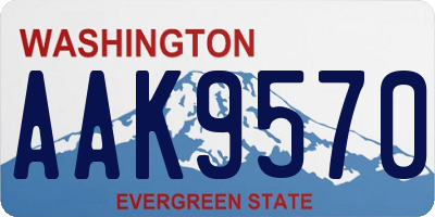 WA license plate AAK9570