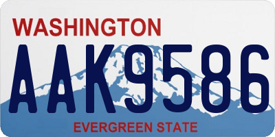 WA license plate AAK9586