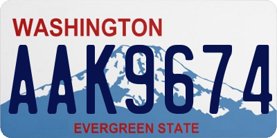 WA license plate AAK9674