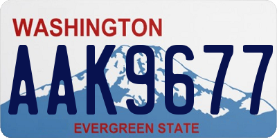 WA license plate AAK9677
