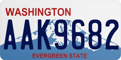 WA license plate AAK9682