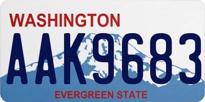 WA license plate AAK9683