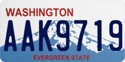 WA license plate AAK9719