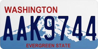 WA license plate AAK9744