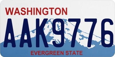 WA license plate AAK9776