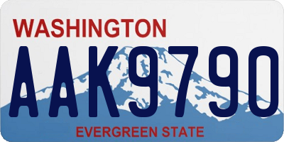 WA license plate AAK9790