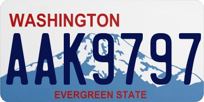 WA license plate AAK9797