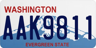 WA license plate AAK9811