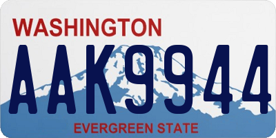 WA license plate AAK9944