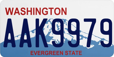 WA license plate AAK9979