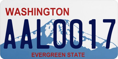 WA license plate AAL0017