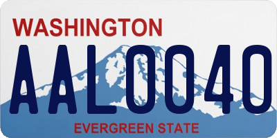 WA license plate AAL0040