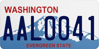 WA license plate AAL0041