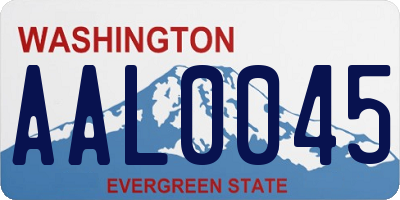 WA license plate AAL0045