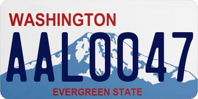 WA license plate AAL0047