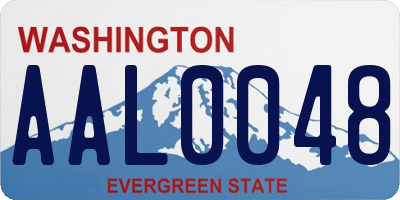 WA license plate AAL0048