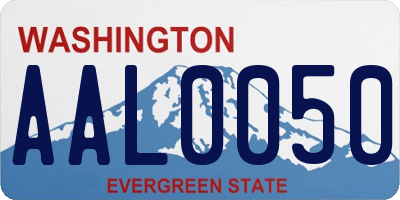 WA license plate AAL0050