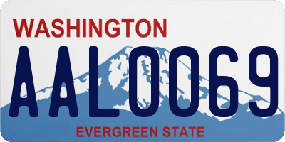 WA license plate AAL0069