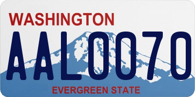 WA license plate AAL0070