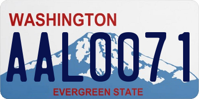 WA license plate AAL0071