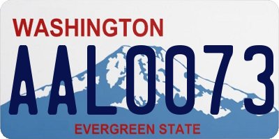 WA license plate AAL0073
