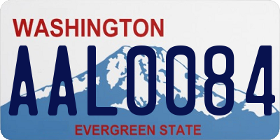 WA license plate AAL0084